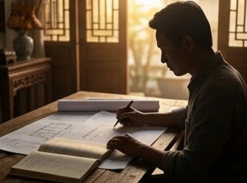 Tử vi trọn đời tuổi Nhâm Tuất 1982 nam mạng: Chi tiết vận hạn 2 Người đàn ông trẻ tuổi đăm chiêu suy nghĩ trước những bản kế hoạch đầu tư trên bàn làm việc