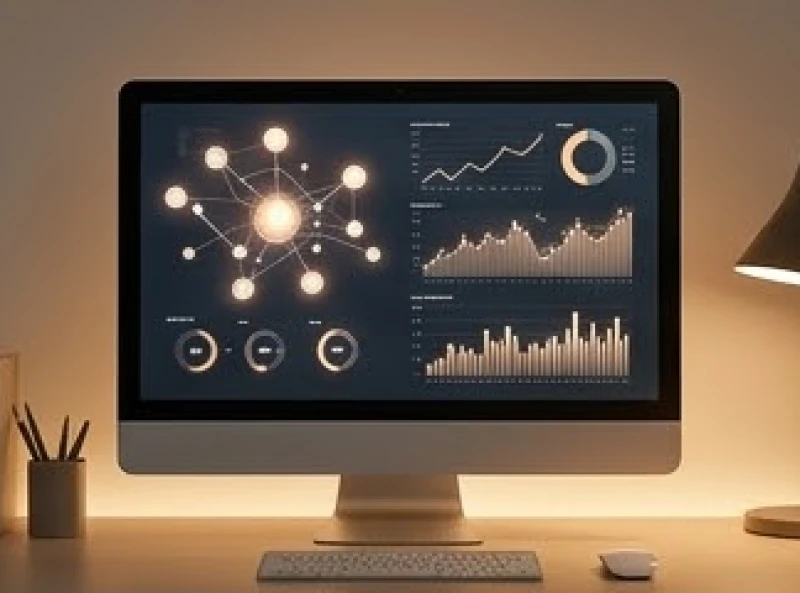 Màn hình hiển thị các khối dữ liệu trừu tượng thể hiện tư duy logic và tính chính xác cao