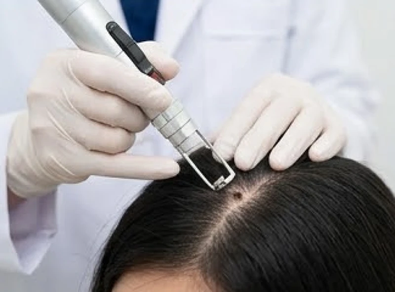 Đầu máy laser Fractional CO2 phát tia vi phân để xử lý gọn gàng nốt sắc tố ẩn dưới mái tóc