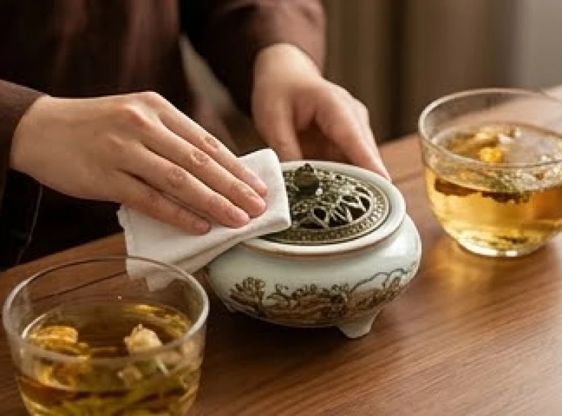 Văn khấn Phật tại gia mùng 1: Bài cúng và cách sắm lễ thanh tịnh 9 Gia chủ dùng khăn sạch chuyên dụng và nước ngũ vị hương nhẹ nhàng lau bụi xung quanh miệng bát nhang