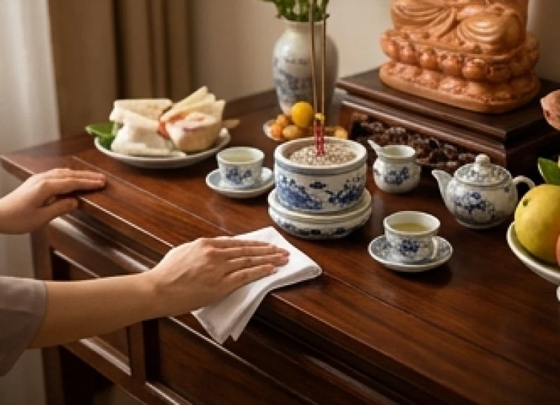 Văn khấn cầu an cho cha mẹ: Bài cúng chuẩn khi khỏe và lúc ốm 4 Rút tỉa chân nhang và lau dọn ban thờ thật trang nghiêm trước khi tiến hành đọc văn khấn cầu an cho cha mẹ