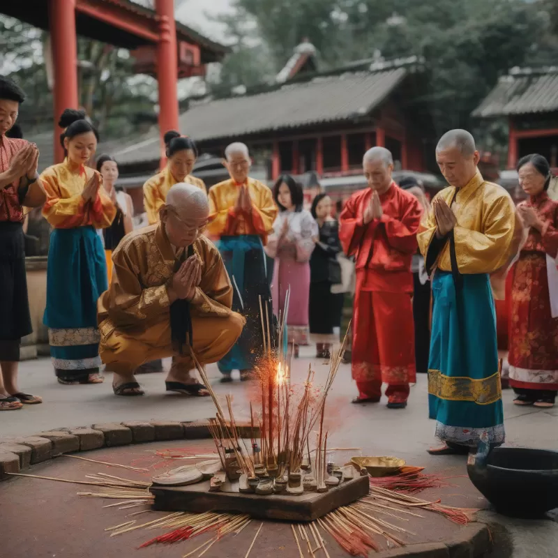 Lễ cúng tại đình làng