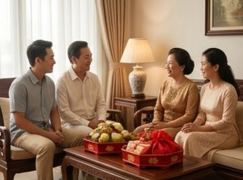 Tình duyên tuổi Thìn năm 2026: Lịch cưới hỏi và mẹo phong thủy 3 Buổi lễ dạm ngõ đầm ấm giữa hai bên gia đình trong không gian truyền thống