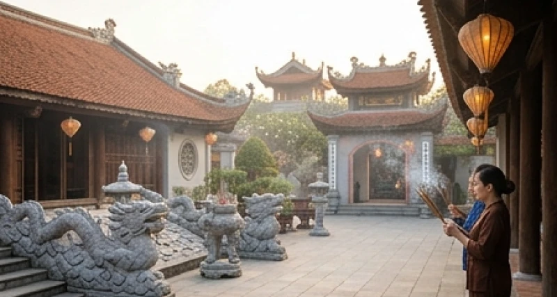 Hàng vạn người hành hương tấp nập mang theo lễ vật về trẩy hội và dâng văn khấn Mẫu Liễu Hạnh tại đền chính.