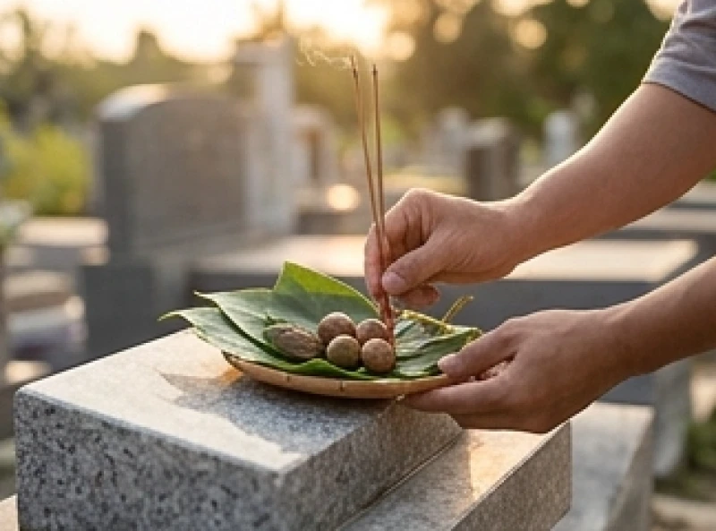 Văn khấn giỗ cụ: Mẫu bài cúng Tằng Tổ Khảo, Tằng Tổ Tỷ 7 Thắp hương và lau dọn bia mộ đá trong Lễ Tiên Thường trước ngày cúng giỗ