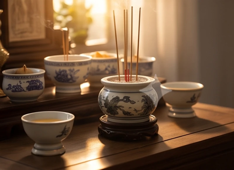 Nghi thức rước bát hương người quá cố lên bàn thờ gia tiên sau lễ 100 ngày