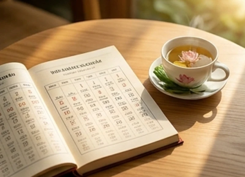 Đông tứ mệnh là gì: Bảng tra theo tuổi và cách hóa giải 5 Cuốn lịch vạn niên mở ra trang ghi ngày tháng âm lịch để xác định chuẩn xác niên mệnh