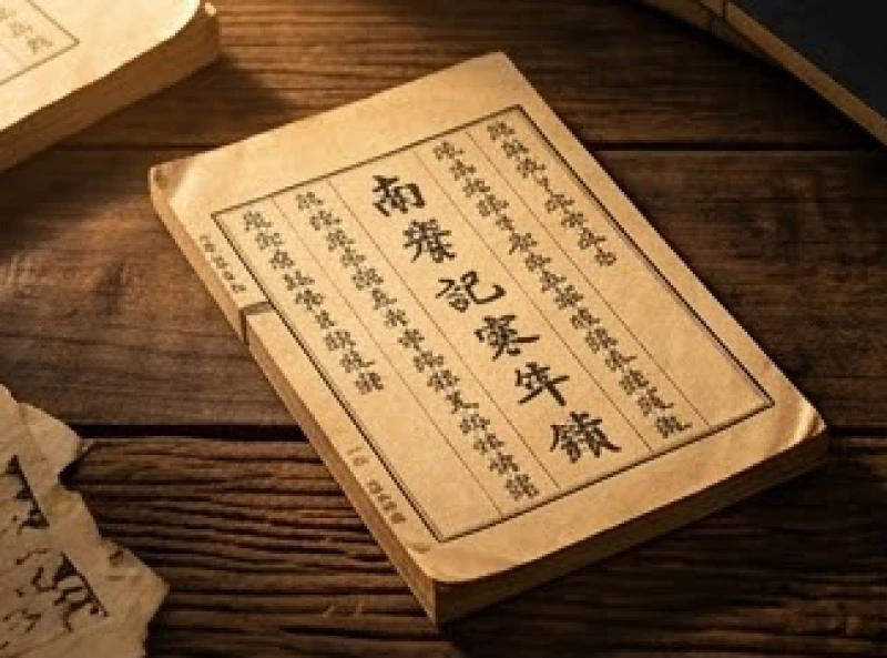 Cuốn lịch cổ xưa với các Hán tự ghi chép tiết khí và thập nhị trực được đặt trên bàn gỗ