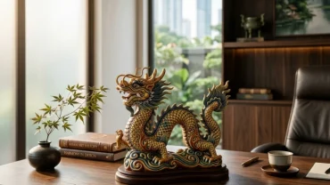 Bức tượng rồng phong thủy tinh xảo đại diện cho lịch sử và ý nghĩa con rồng trong tử vi phong thủy Á Đông