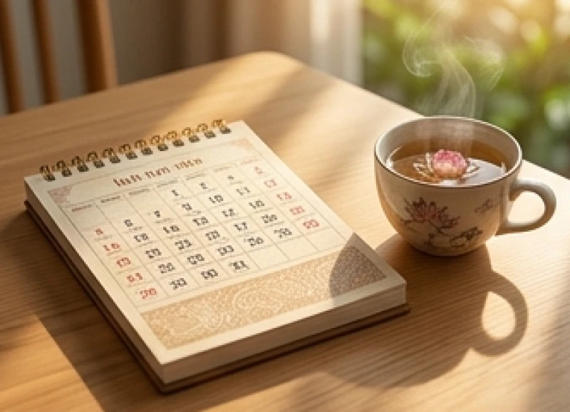 Tuổi Thân Nhập Trạch Ngày Nào Tốt: Lịch Giờ Đẹp & Cách Hóa Giải 1 Cuốn lịch vạn niên mở ra trang ghi chú ngày giờ hoàng đạo để dọn vào nhà mới