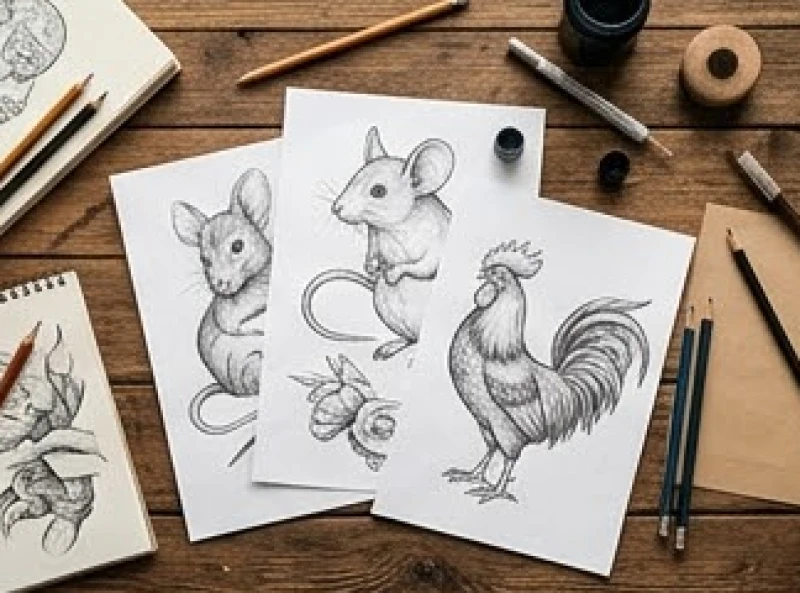 Tuổi Ngọ không nên xăm hình gì: Danh sách đại kỵ & cách hóa giải 3 Bản phác thảo các con giáp kiêng kỵ xăm lên người tuổi Ngọ như chuột, mèo và gà
