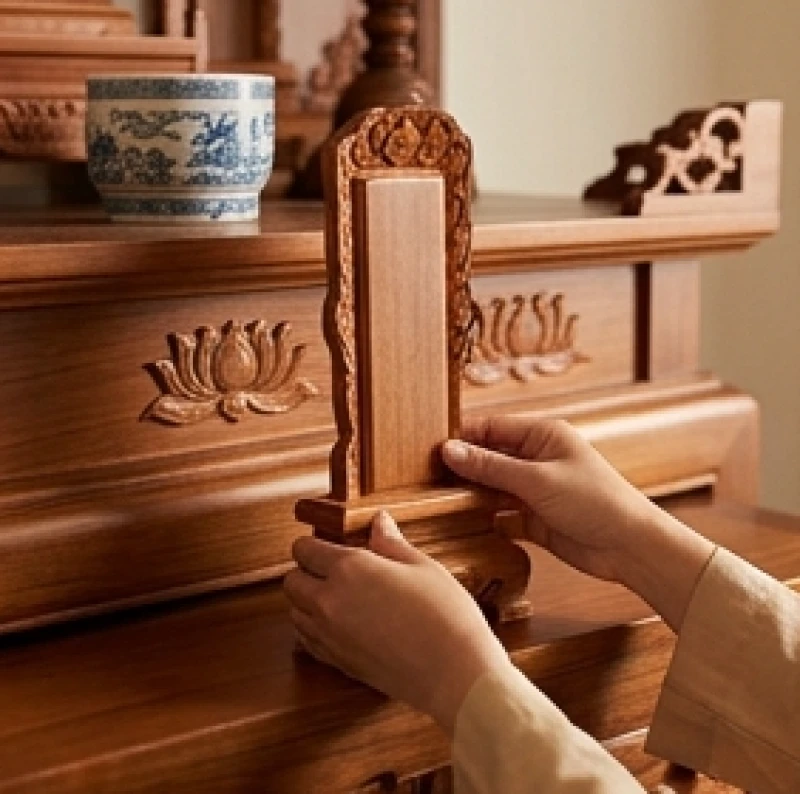 Văn khấn hết tang mẹ: Bài cúng chuẩn xưng Hiển tỷ và nghi thức 2 Bài vị của người đã khuất được rước lên bàn thờ gia tiên sau khi làm lễ xả tang