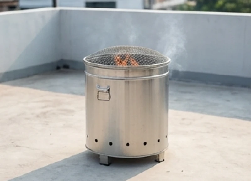 Văn khấn đốt vàng mã cho người mất: bài khấn chuẩn và trình tự nghi lễ 10 Thùng hóa vàng mã bằng inox có nắp đậy thiết kế lưới tản nhiệt để đảm bảo an toàn phòng cháy