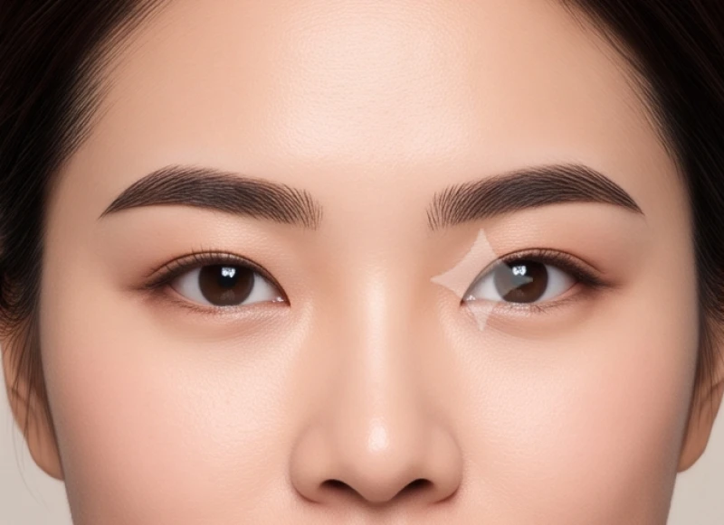 Hàng lông mày rậm rạp mọc xuôi chiều cân xứng hoàn hảo với khuôn mặt tròn trịa mang lại cát khí