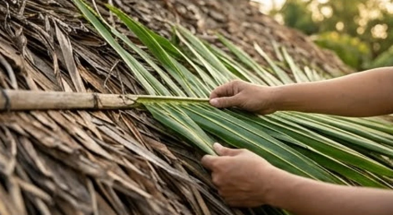 Mơ thấy nhà lá: Giải mã điềm báo lành dữ & sổ mơ chi tiết 4 Hành động chủ động sửa chữa và lợp lại những tấm lá dừa nước xanh mới đè lên mái nhà cũ