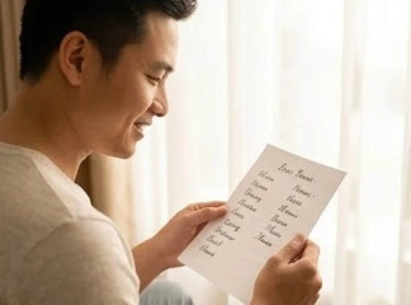 Đặt tên con sinh năm Ất Mùi 2015: Tên hay hợp mệnh và tuổi bố mẹ 4 Người cha mỉm cười nhẹ nhàng nhẩm đọc những cái tên vừa được viết ra giấy