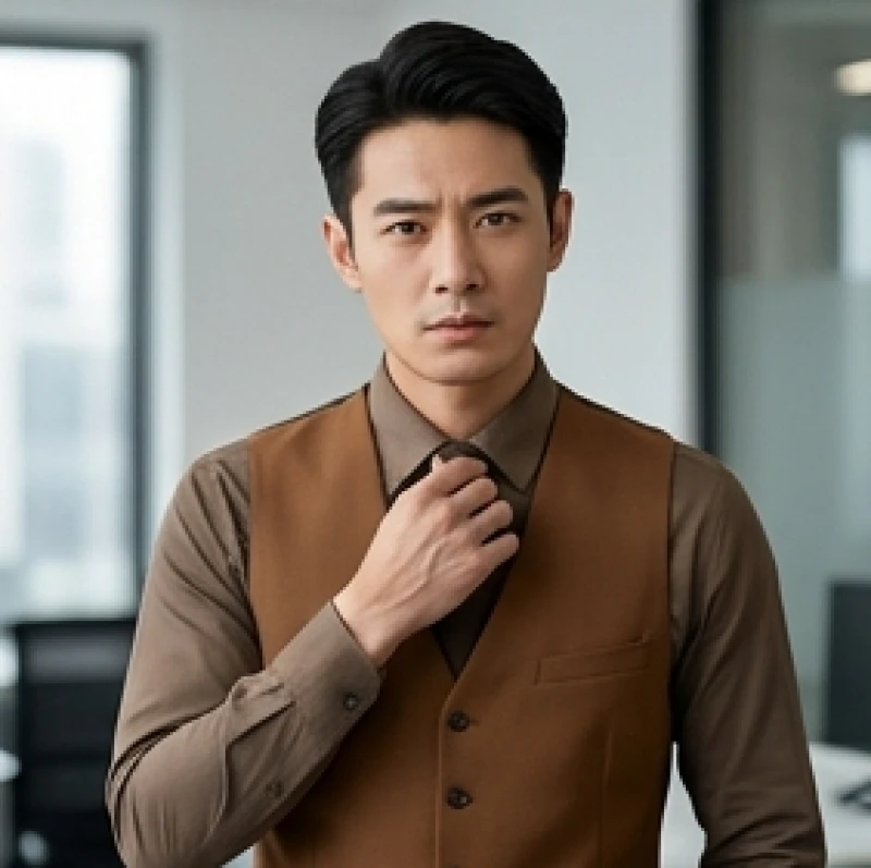 Màu trang phục hợp tuổi Sửu: Công thức phối đồ Nam Nữ chi tiết 11 Nam giới mặc áo vest màu nâu đất ngập ngừng và thiếu tự tin khi chọn sai màu sắc trang phục trong dịp quan trọng