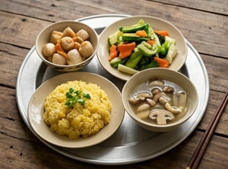 Văn khấn giỗ cụ: Mẫu bài cúng Tằng Tổ Khảo, Tằng Tổ Tỷ 4 Mâm cỗ chay thanh tịnh với xôi vò và các món rau củ dâng lên ban thờ