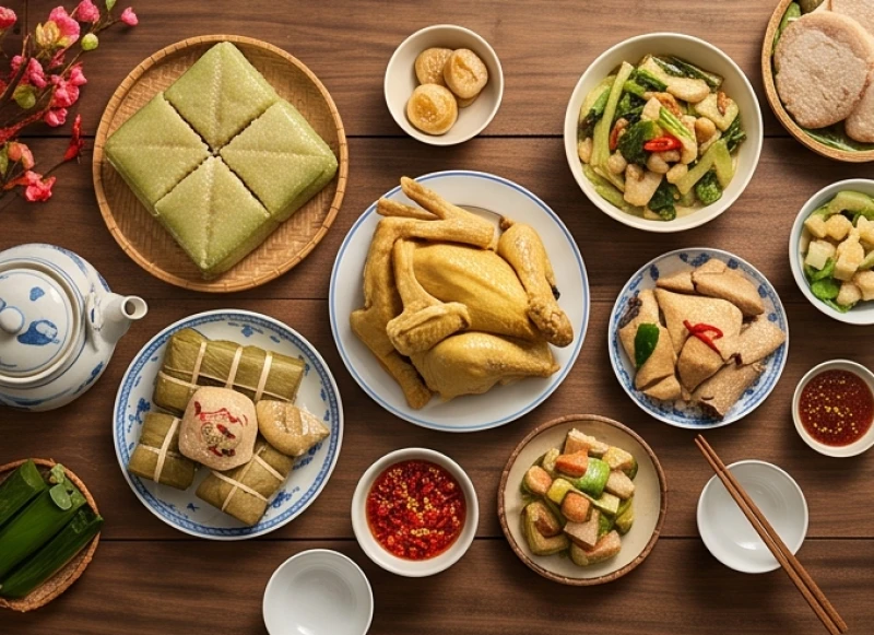 Mơ thấy ngày Tết: Điềm báo từng tình huống và con số may mắn 5 Mâm cỗ truyền thống ngày Tết với bánh chưng, gà luộc và canh măng
