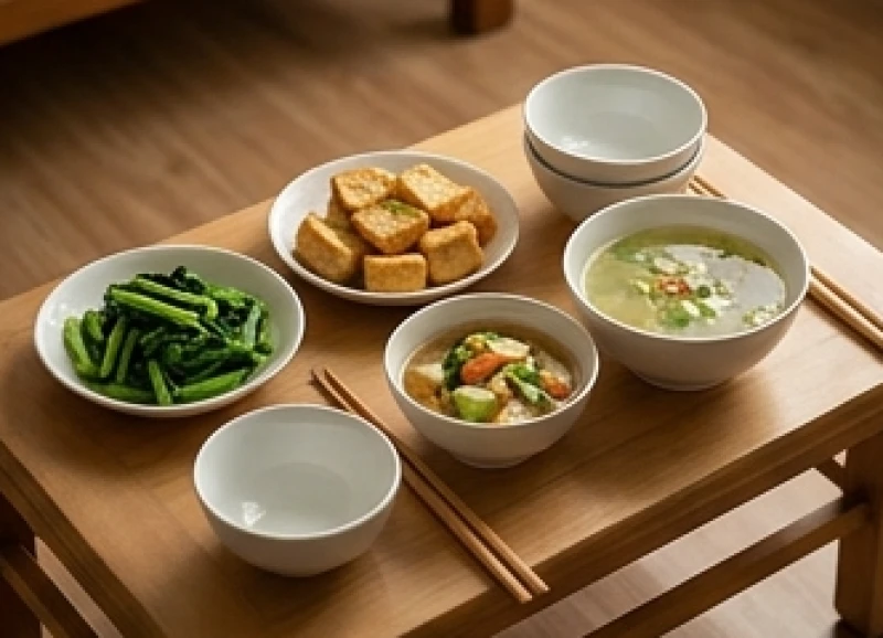 Văn khấn tại bàn thờ người mới mất: Tổng hợp bài khấn & sắm lễ 5 Mâm cơm cúng tươm tất gồm các món ăn thanh đạm được chuẩn bị cho bữa trưa dâng hương linh