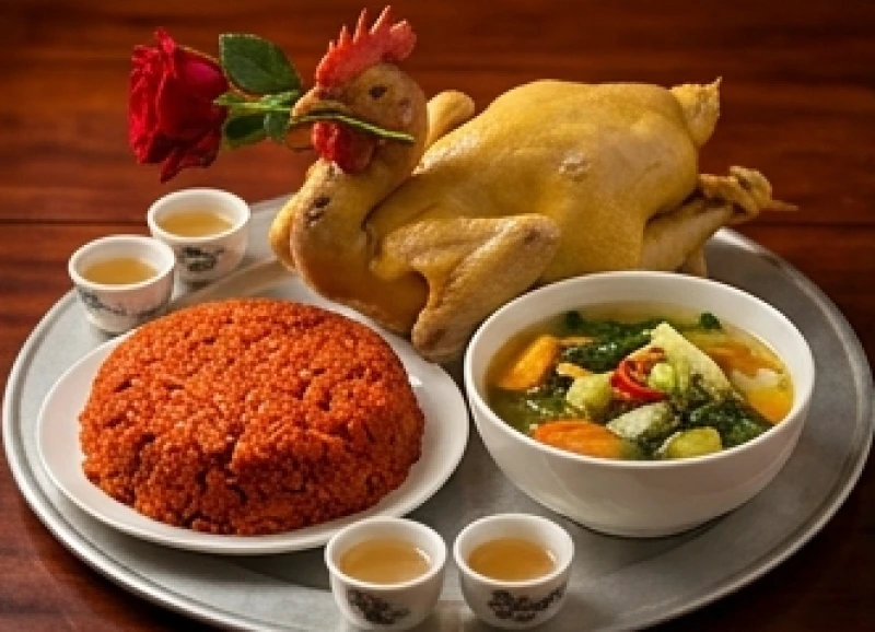 Văn khấn lễ Vu Lan cầu siêu: Bài cúng chuẩn và giờ hoàng đạo 5 Mâm cơm cúng gia tiên đầy đặn với gà luộc, xôi gấc và bát canh rau củ