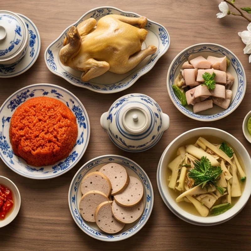 Văn khấn lễ tốt khốc chuẩn truyền thống: Bài cúng và cách xưng hô 3 Mâm cỗ mặn truyền thống cúng 100 ngày với xôi gấc, gà luộc nguyên con, giò lụa và canh măng miến