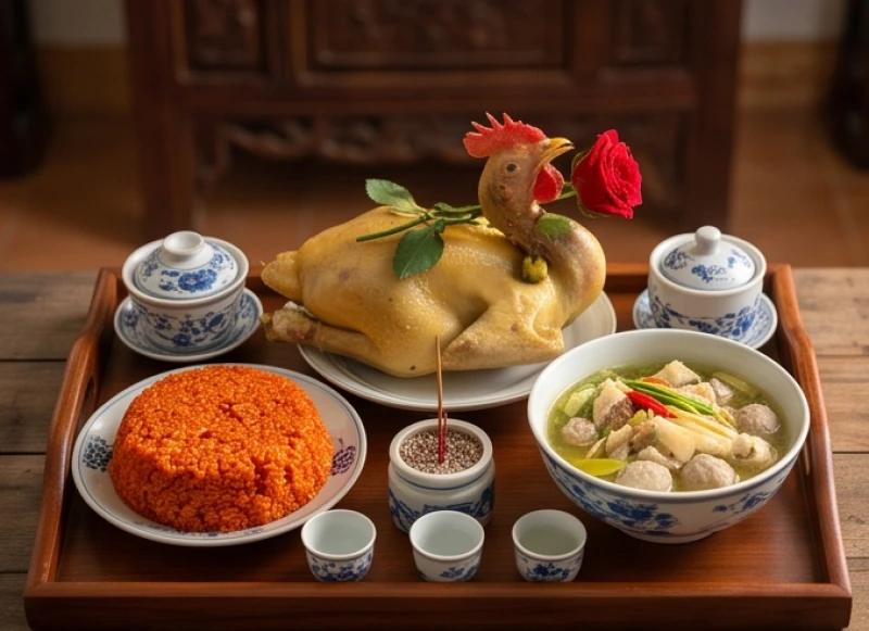 Văn khấn ngày Thương binh Liệt sĩ 27/7: Bài cúng chuẩn nhất 4 Mâm cơm cúng mặn dâng liệt sĩ với gà luộc ngậm hoa hồng và xôi gấc
