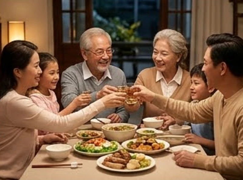 Tử vi tuổi Canh Dần 1950 năm 2027: giải hạn và sức khỏe tuổi 78 6 Mâm cơm gia đình thịnh soạn với sự góp mặt của ba thế hệ cùng nâng ly chúc thọ ông bà