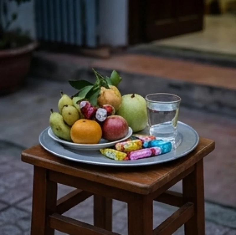 Văn khấn cầu siêu cho vong linh không nơi nương tựa đúng nghi thức 6 Đĩa hoa quả tươi và bánh kẹo đơn giản được dùng để cúng thí thực vào các ngày mùng 1 và ngày rằm