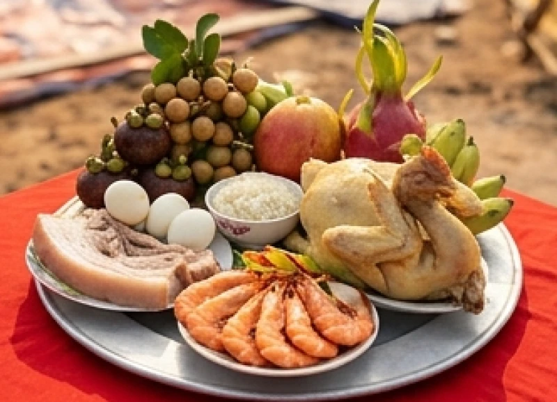 Tuổi Tý động thổ ngày nào tốt: Bảng lịch và mâm cúng bài bản 7 Mâm cúng động thổ với đầy đủ bộ tam sên, gà trống luộc và mâm ngũ quả tươi ngon