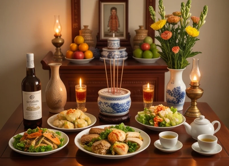 Văn khấn cầu thi cử: Trọn bộ lễ vật và bài khấn đúng nghi thức 1 Mâm cúng gia tiên tươm tất dâng lên bàn thờ để cầu may mắn cho sĩ tử