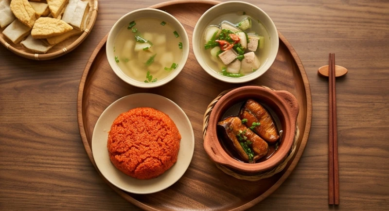 Văn khấn Bác Hồ tại nhà: Bài cúng và nghi lễ lập bàn thờ chuẩn 4 Mâm cúng giỗ Bác Hồ với những món ăn dân dã truyền thống được chuẩn bị tươm tất ngày 21 tháng 7 âm lịch