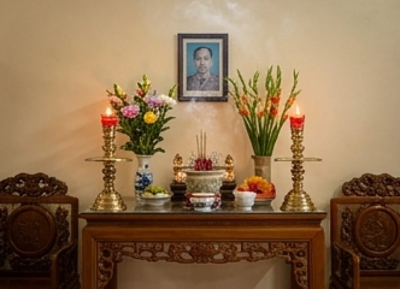 Văn khấn tại Đền Hùng: Bài khấn từng đền và lộ trình dâng hương 10 Bát hương trên ban thờ gia tiên nghi ngút khói trầm trong ngày dâng lễ Giỗ Tổ tại tư gia