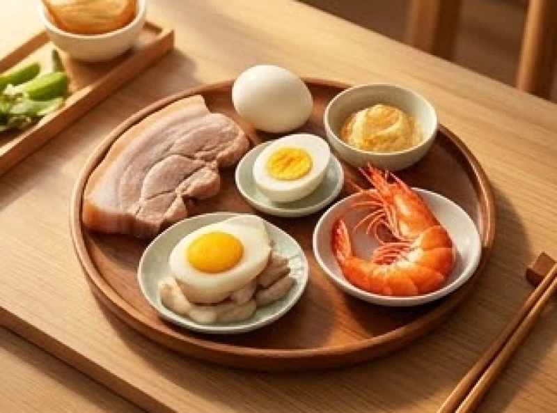 Mâm lễ mặn chuẩn phong thủy với bộ tam sên được bày trí trang trọng ở chính giữa