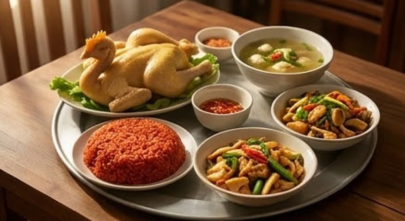 Văn khấn hết tang chồng: Bài cúng chuẩn xưng hô & sắm lễ 5 Mâm cúng mặn tươm tất gồm gà luộc ngậm hoa hồng, xôi gấc đỏ tươi và các món xào truyền thống