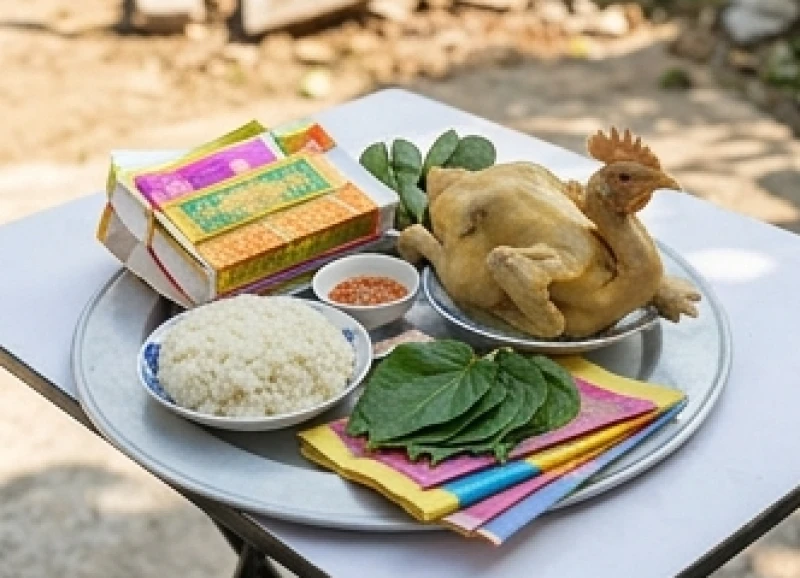 Văn khấn xin lộc buôn bán: Bài cúng chuẩn và cách giữ tài lộc 8 Mâm cúng dâng Thổ Địa với xôi gà và giấy tiền vàng mã để cầu mua bán bất động sản thuận lợi