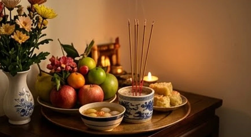 Văn khấn thôi nôi bé gái: Bài cúng Mụ chuẩn và mâm lễ 3 miền 4 Mâm lễ nhỏ gọn được chuẩn bị thành kính để dâng lên bàn thờ gia tiên ngày tạ ơn