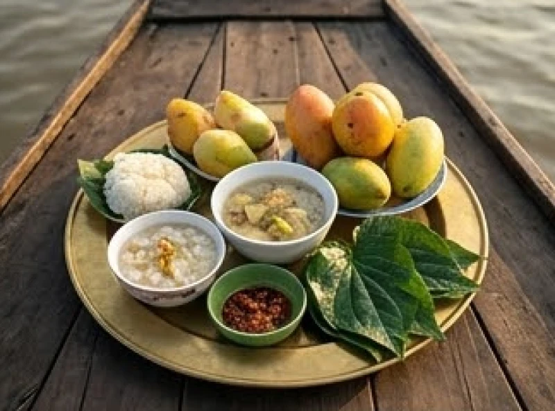 Văn khấn cúng Bà Cậu: bài cúng chuẩn và nghi thức dâng lễ 4 Mâm cúng chay thanh tịnh với xôi chè và hoa quả được bày biện cẩn thận