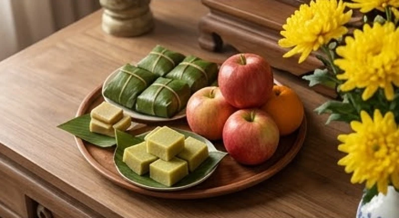 Văn khấn Văn Xương Đế Quân: Bài khấn thi cử và sắm lễ chuẩn 3 Mâm lễ chay thanh tịnh gồm hoa tươi quả ngọt và bánh đậu xanh dâng lên ban thờ thần linh