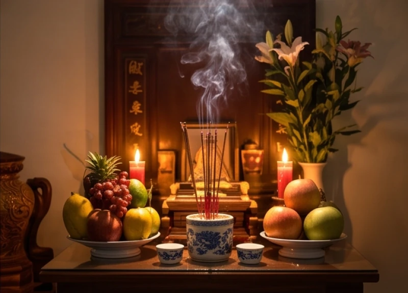Văn khấn tảo mộ cuối năm: Chọn ngày giờ đẹp và bài cúng chuẩn 7 Ban thờ gia tiên trong nhà ấm cúng được lau dọn sạch sẽ và bày biện mâm hoa quả tươi cùng nến sáng