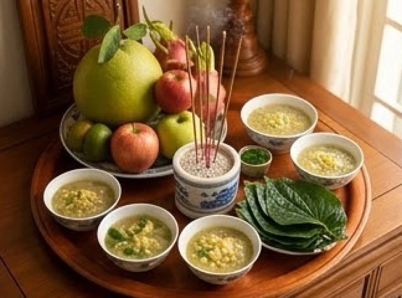 Văn khấn cầu thi đỗ tại nhà: Bài cúng gia tiên và cách làm lễ 1 Mâm lễ cúng thi cử gia tiên được chuẩn bị tươm tất với xôi chè và hoa quả tươi