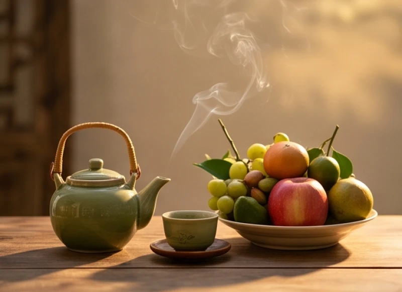 Văn khấn ngày giỗ ông bà: Quy tắc xưng hô và mâm cỗ 3 miền 6 Mâm lễ chay đơn giản với nhang đèn, hoa tươi và khay trà quả trong buổi chiều ngày Tiên Thường