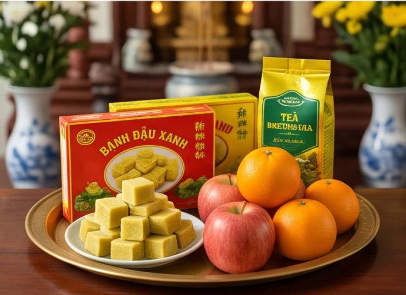 Văn khấn cầu thi cử: Trọn bộ lễ vật và bài khấn đúng nghi thức 5 Mâm lễ chay thanh tao gồm bánh đậu xanh và hoa quả dâng lên ban Thánh Hiền