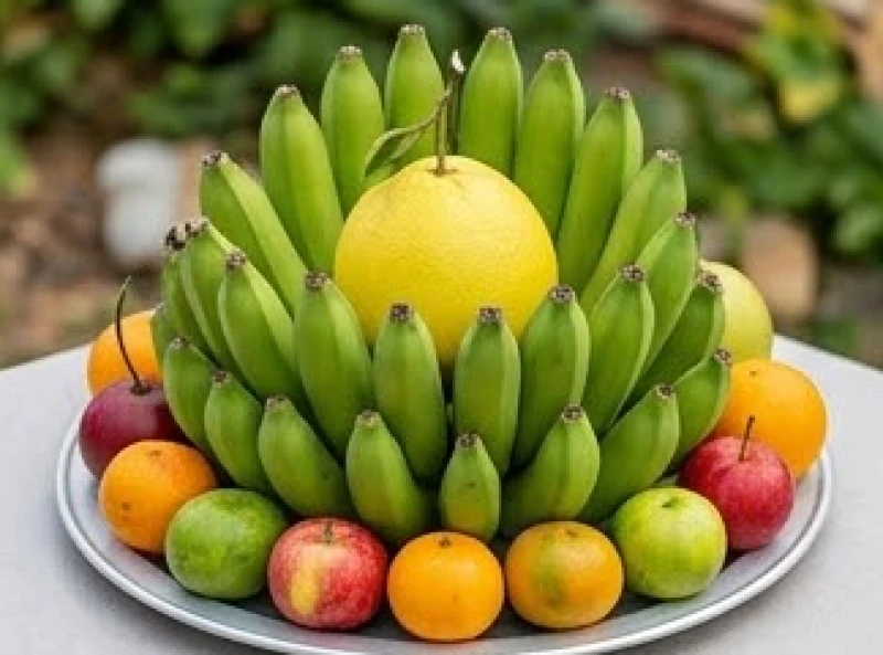 Văn khấn động thổ xây nhà: Bài cúng chuẩn và thủ tục trọn vẹn 4 Mâm ngũ quả cúng động thổ kiểu miền Bắc nổi bật với nải chuối xanh ngửa lên cùng quả bưởi vàng rực rỡ