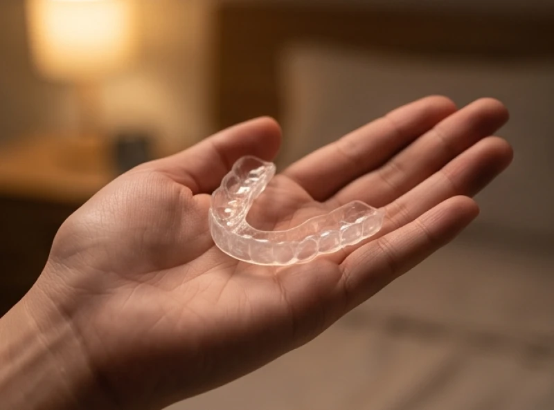 Mơ thấy nhổ răng: Giải mã điềm báo tốt xấu và con số may mắn 9 Cầm trên tay chiếc máng nhựa mềm chống nghiến răng để bảo vệ hàm vào ban đêm