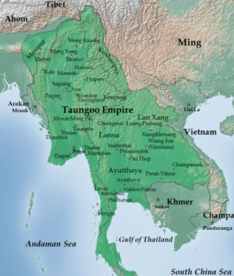 map of taungoo empire 1580 cf349d4b