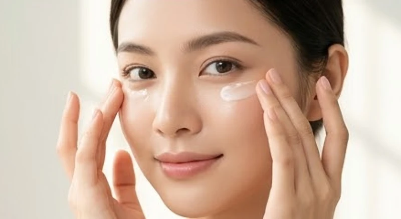 Cung tử tức trên khuôn mặt: Cách xem đường con cái và cải vận 7 Người phụ nữ nhẹ nhàng thoa kem dưỡng và massage vùng da dưới mắt để cải thiện tuần hoàn máu tại cung tử tức