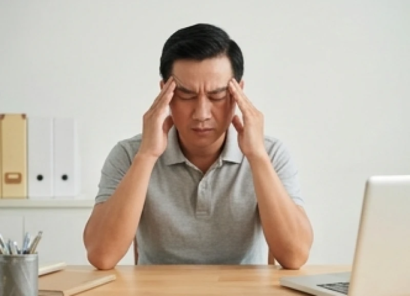 Sức khỏe tuổi Tý năm 2027: Đánh giá từng nạp âm và phòng ngừa 2 Người đàn ông xoa bóp thái dương để giảm triệu chứng đau nửa đầu do áp lực thần kinh
