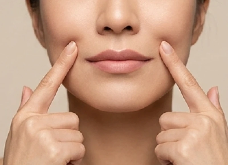 Tướng khóe miệng hướng xuống: Luận giải nam nữ và mẹo cải vận 7 Động tác dùng hai ngón tay massage vuốt dọc theo rãnh cười để nâng cao phần khóe miệng