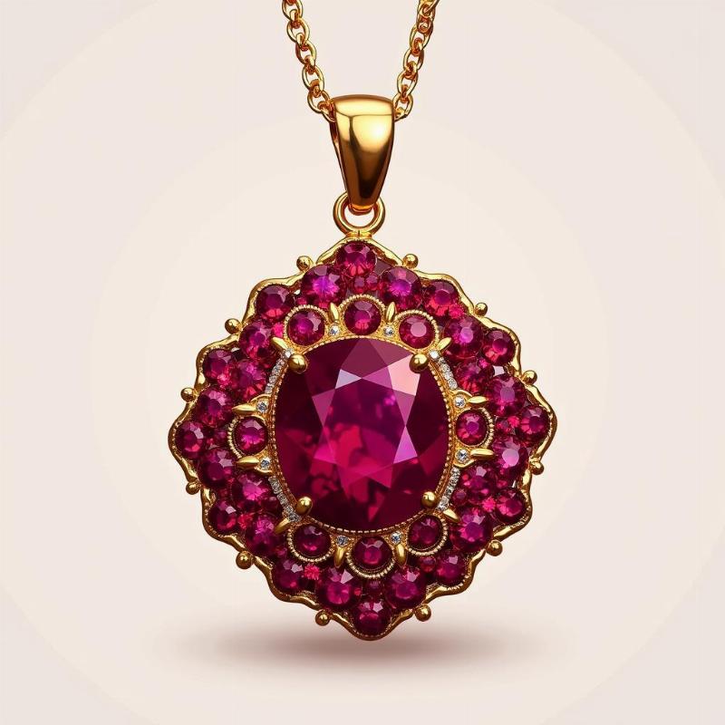 Mặt dây chuyền đá ruby cho tuổi Tỵ